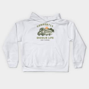 Currently Skoolie Life ( Summer Fun Bus Adventure ) Kids Hoodie